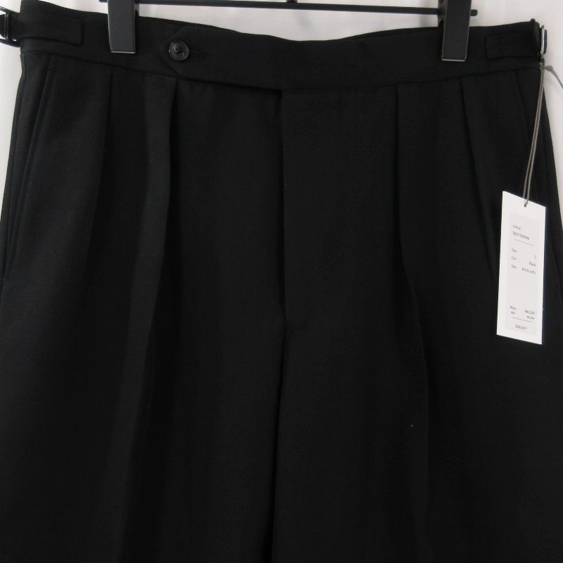 パンツ HEUGN Aaron Gabardine Black HEUGN】Aaron Gabardine Black Trousers - HUUKU