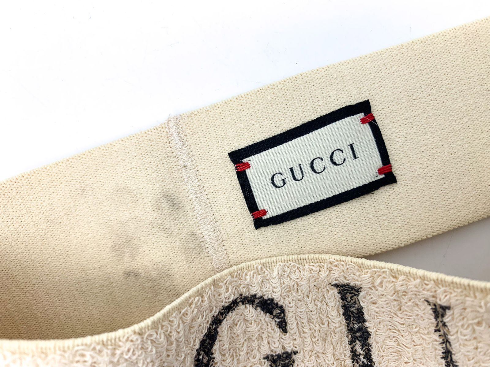 GUCCI グッチ エラスティック ロゴ ヘアバンド グッチ GUCCI エラスティック ヘアバンド ライン ロゴ アクセサリー