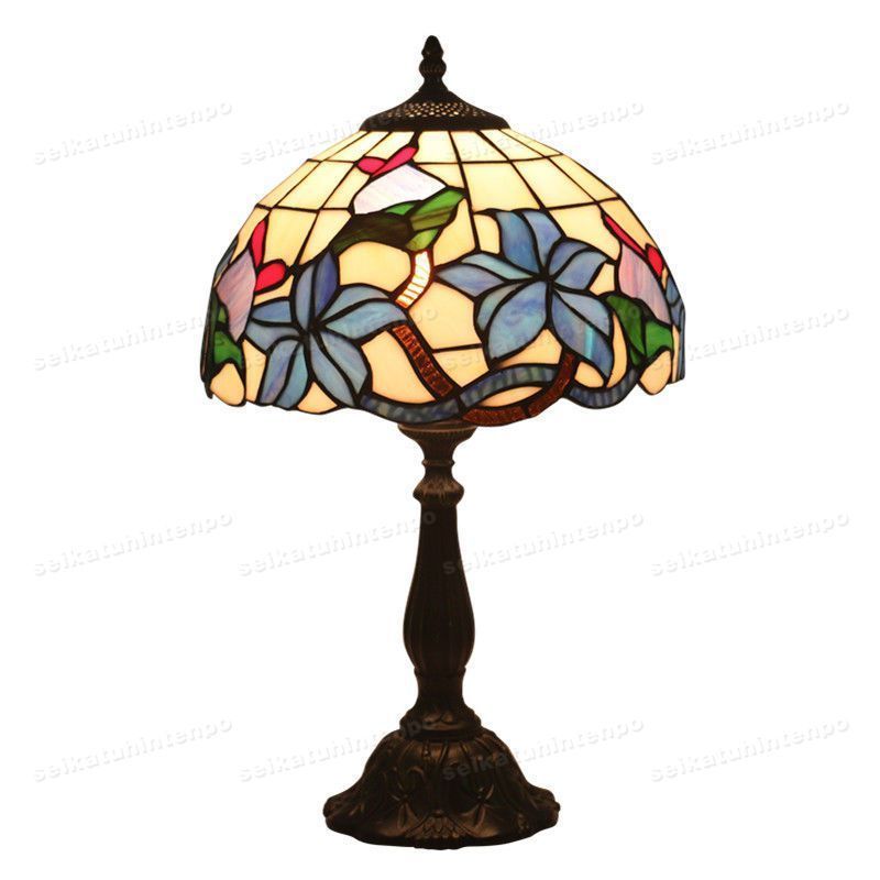 ステンドグラスランプ 卓上ランプ アンティーク ヴィンテージ 蝶