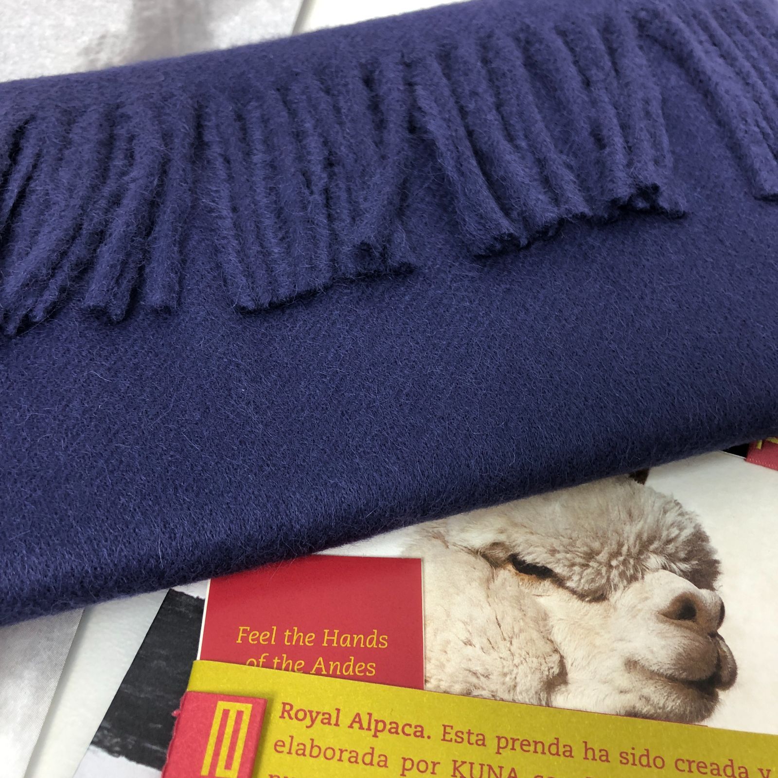 【新品・未使用】KUNA アルパカマフラー 送料無料〕KUNA（クーナ）アルパカ ベビーアルパカ100