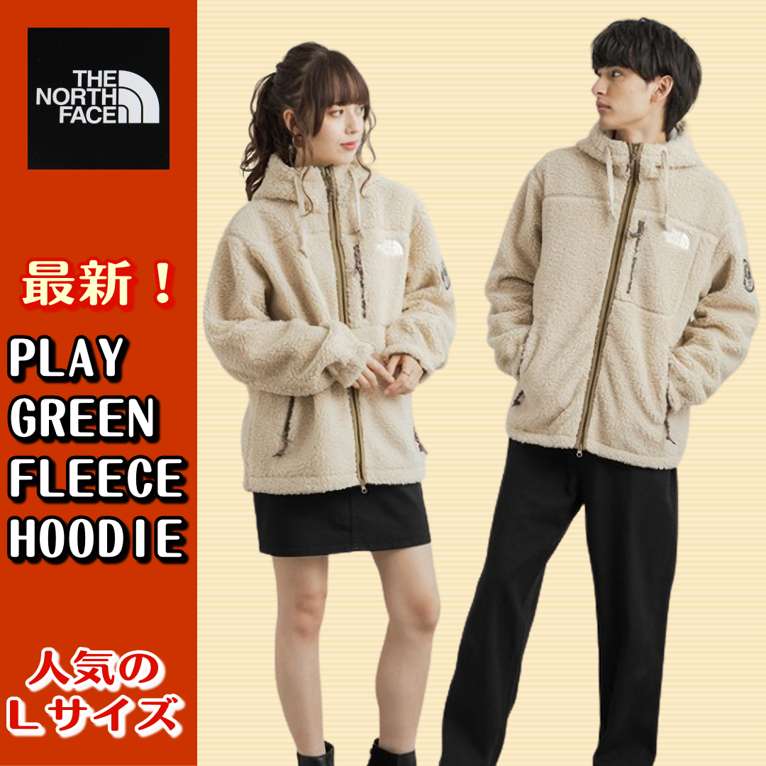 海外花系 ノースフェイス フリースパーカー PLAY GREEN FLEECE 人気