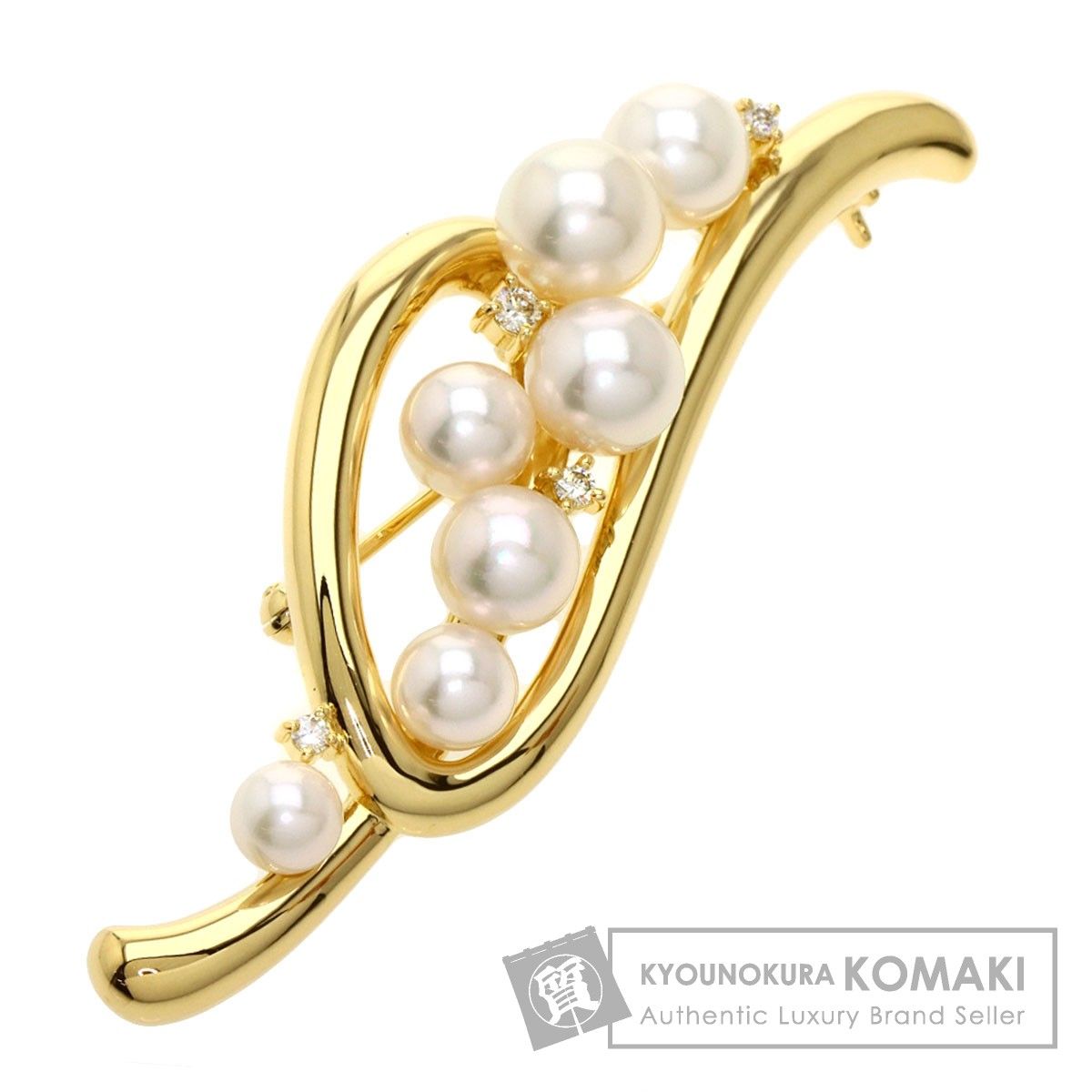 花モチーフ ゴールド ネックレス-田崎真珠 タサキ TASAKI K18 アコヤ