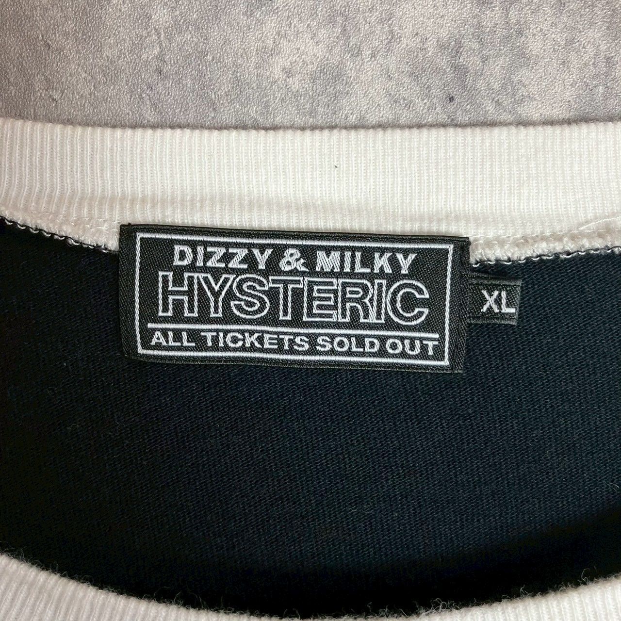 ヒステリックグラマー 七分袖 Tシャツ ヒスガール ラグラン袖 白黒 XL