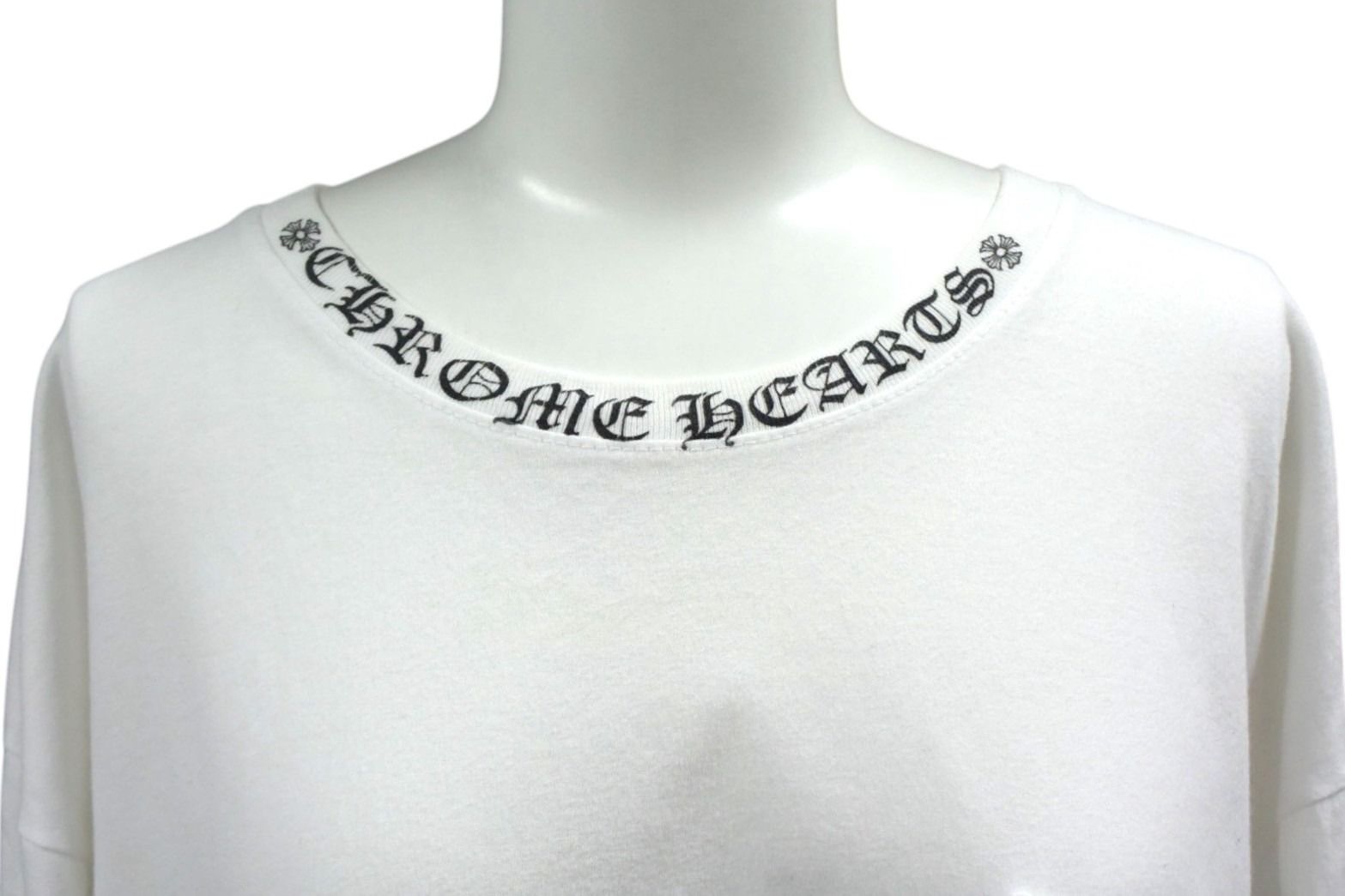 【Chrome Hearts】半袖Tシャツ　プリントコットンTシャツ　白　S Amazon | クロム・ハーツてぃtシャツ 半袖 メンズ Tシャツ CH