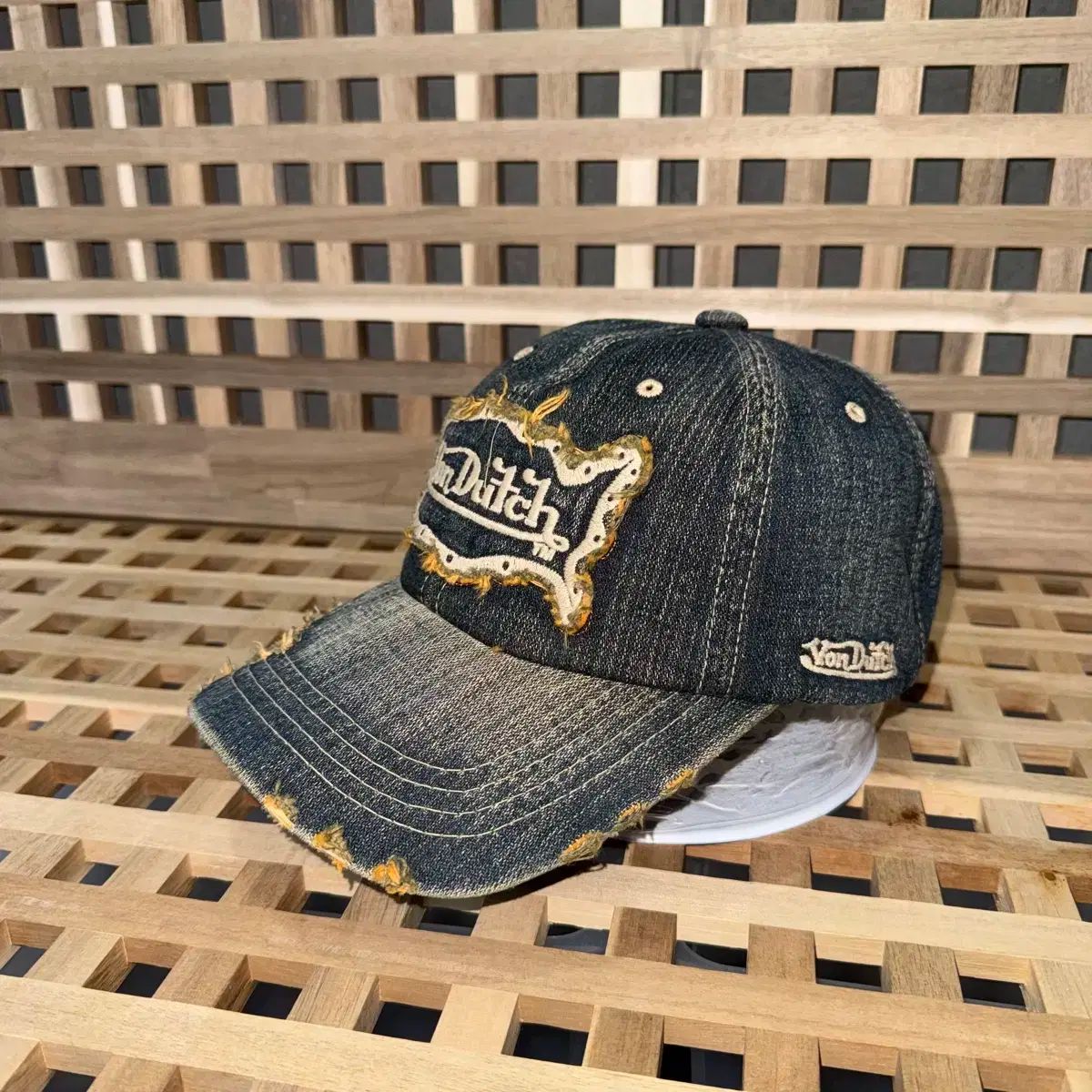 Von Dutch ボンダッチ デニム ダメージ 迷彩 キャップ - メルカリ