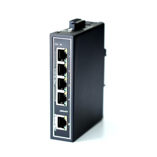 WIWAVWDH-5GT-DC10|100|1000Mbps5ポートギガビット産業用イーサネットスイッチ|広範囲動作温度対応 -30~ 75°C 超小型DIN金属筐体IP30UL認証
