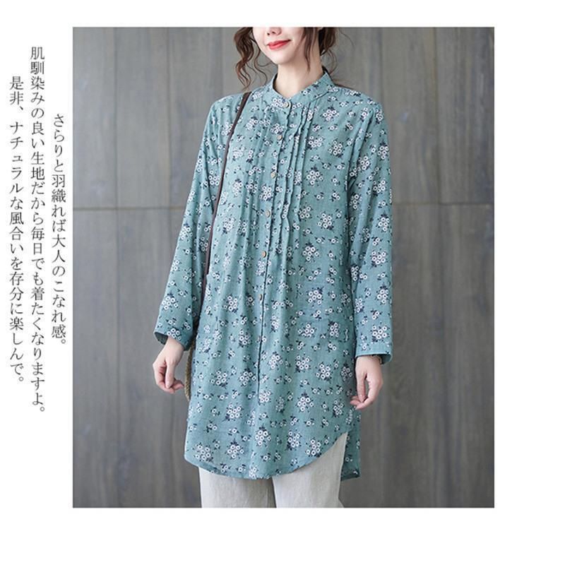 シャツ チュニック レディース ロングシャツ ブラウス 長袖 シャツ