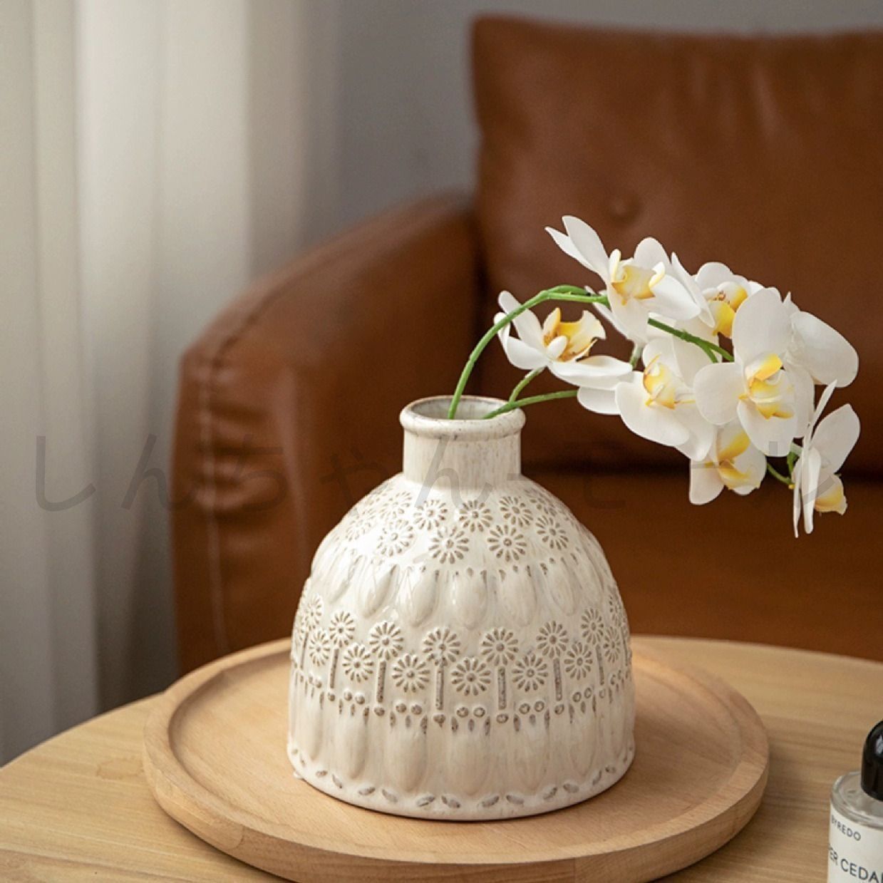 陶器の花瓶 3点セット 美濃焼】ミニ花器3点セット（陶器製剣山付き