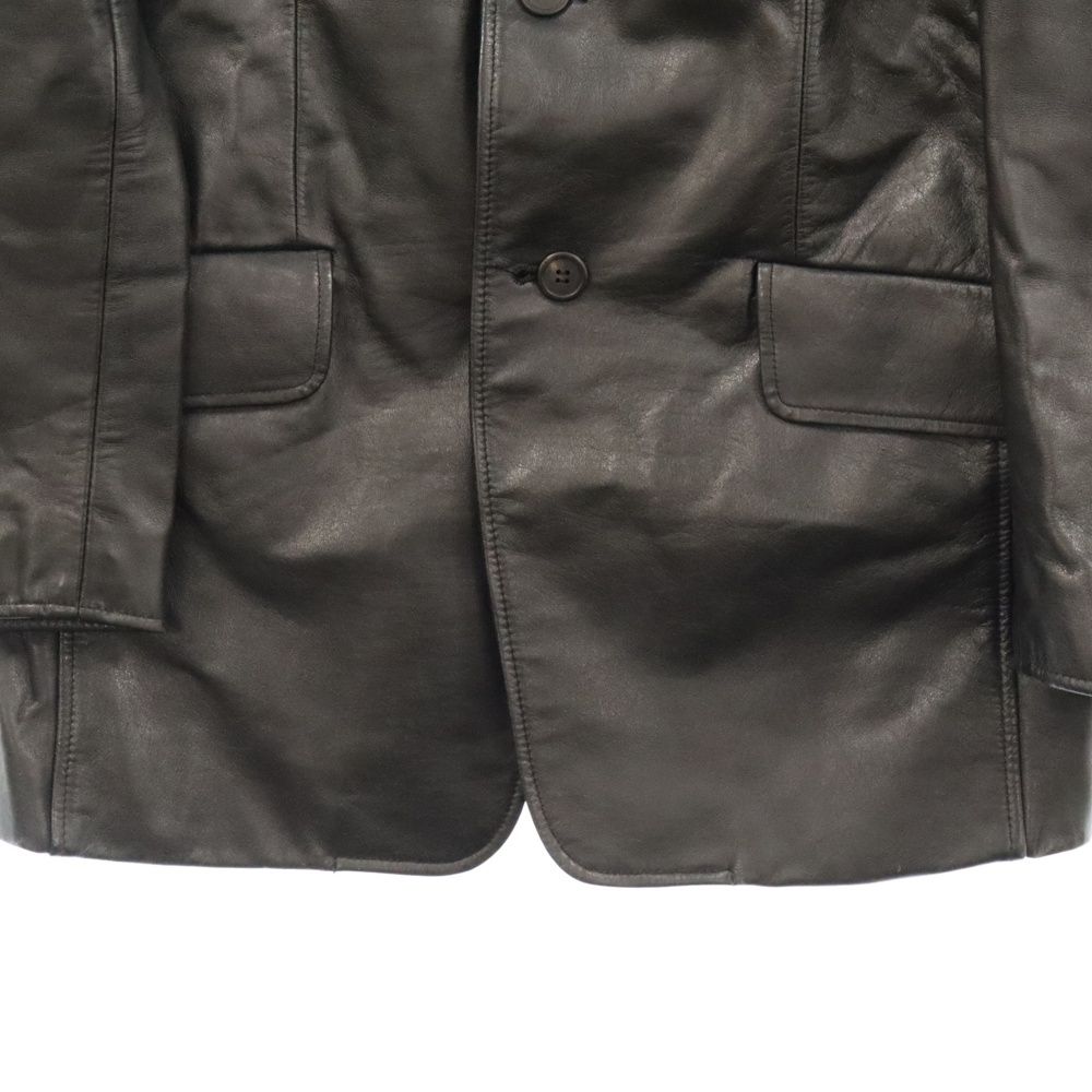 Paul Smith (ポールスミス) レザー テーラードジャケット ブラック