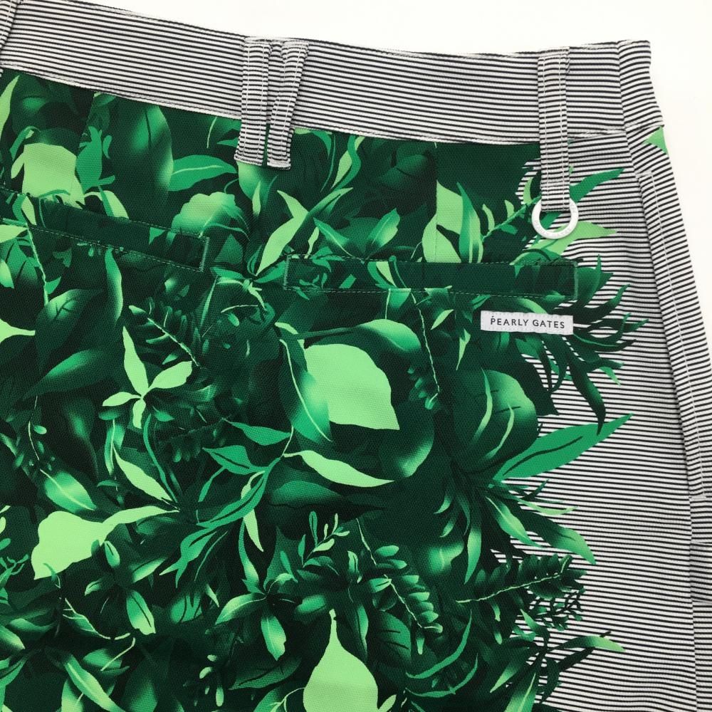 新品】パーリーゲイツ スカート 白×ネイビー×グリーン ショップ リーフ