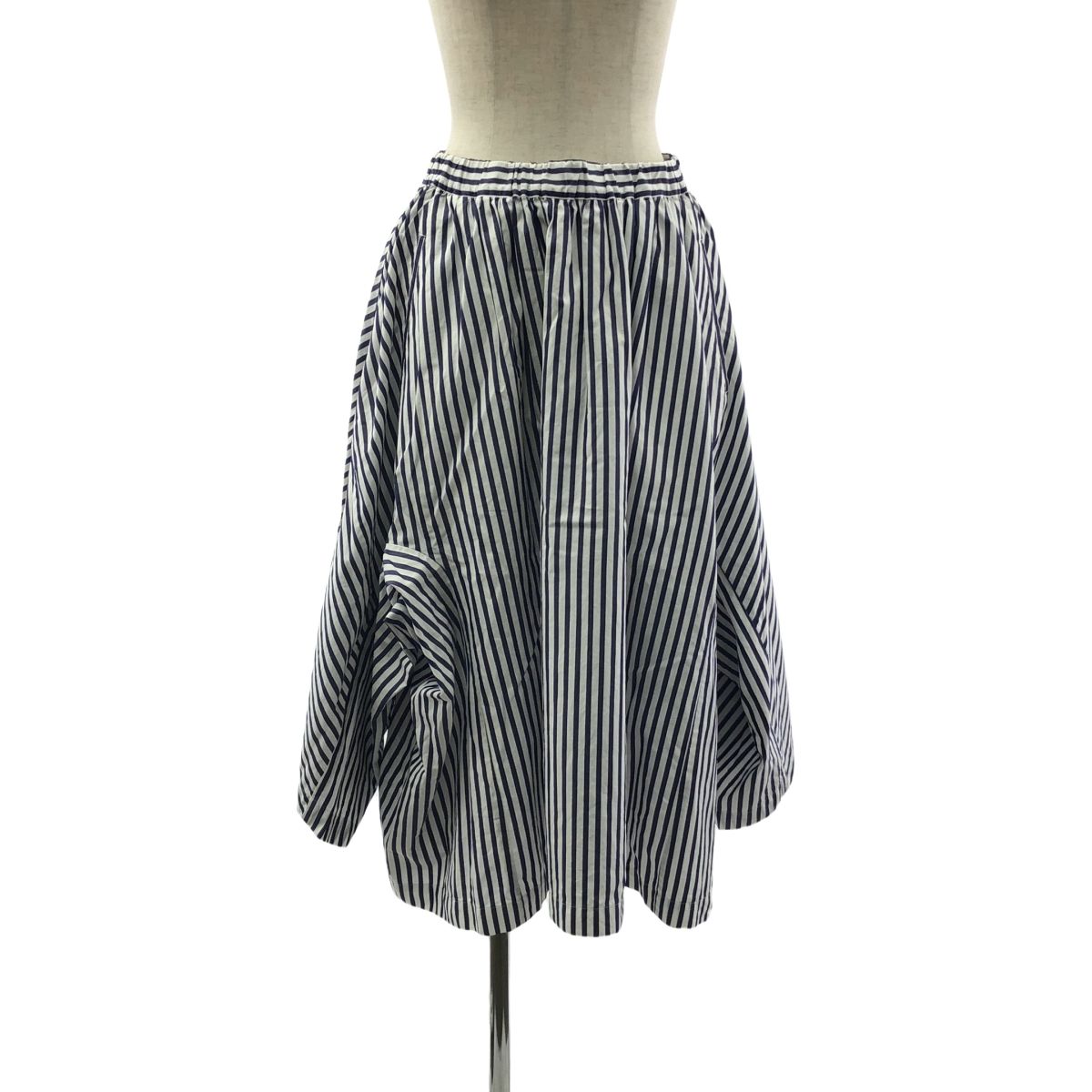 COMME des GARCONS COMME des GARCONS | コムコム | 2021SS | ストライプ イージースカート | S | ブルー|ホワイト | レディース