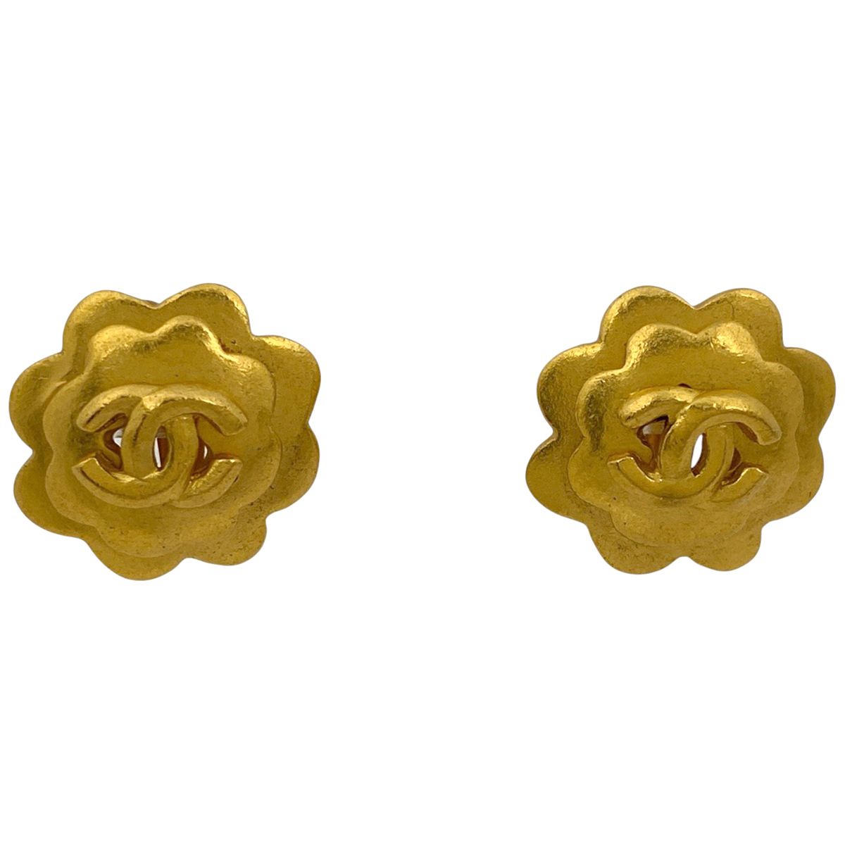 シャネル CHANEL ココマーク イヤリング フラワー イヤリング GP ゴールド レディース