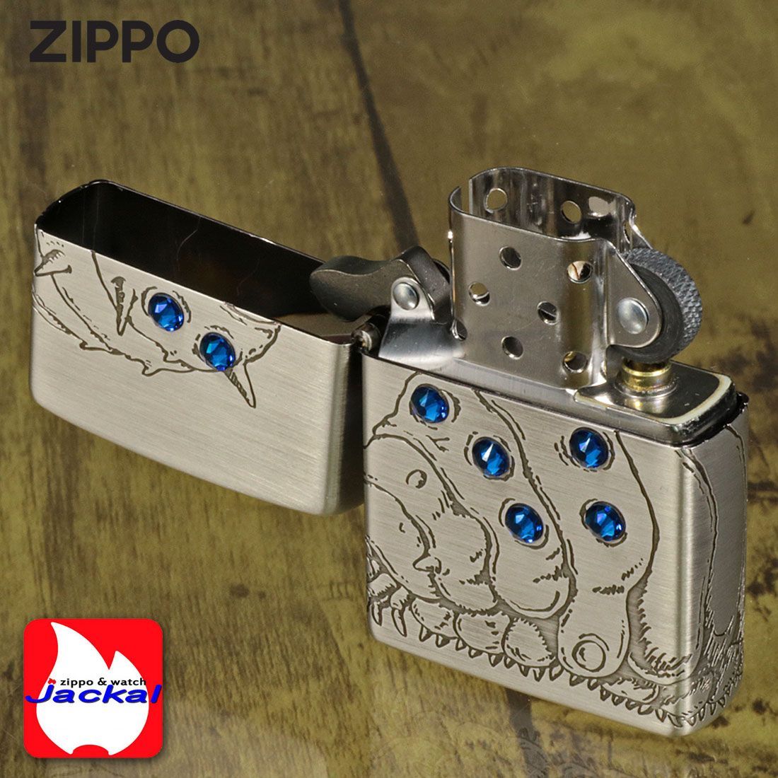 スタジオジブリ ZIPPO ジッポー 風の谷のナウシカ 青目王蟲 オーム 土鬼 ジブリ ZIPPO 風の谷のナウシカ シルバーいぶし 王蟲 青目  ブルー ジブリジッポ プレゼント 人気 ジッポ スタジオジブリ アウトドア ライの通販は