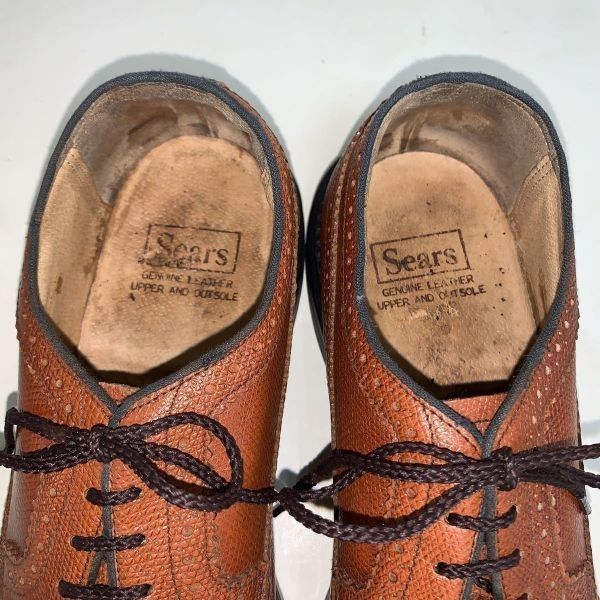 80s-90sヴィンテージ シアーズ SEARS ウイングチップ ビジネスシューズ