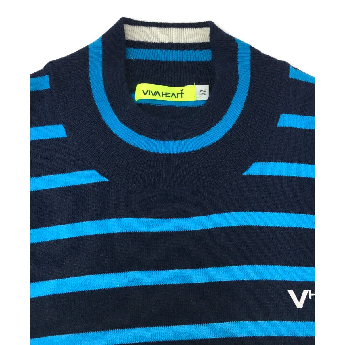 【翌日発送可能】 メンズ 中古 ビバハート 紺×青 52(LL) セーター HEART VIVA ウエア