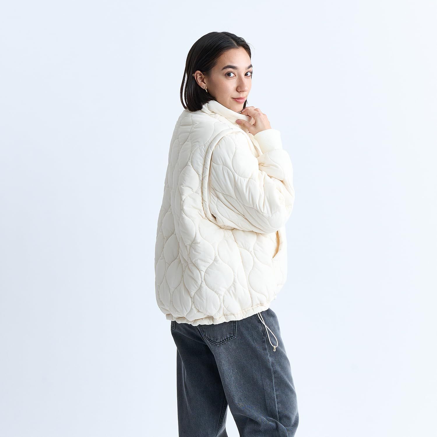 ロキシー 袖取り外し 中綿 2WAYジャケット レディース RJK244019 OWT
