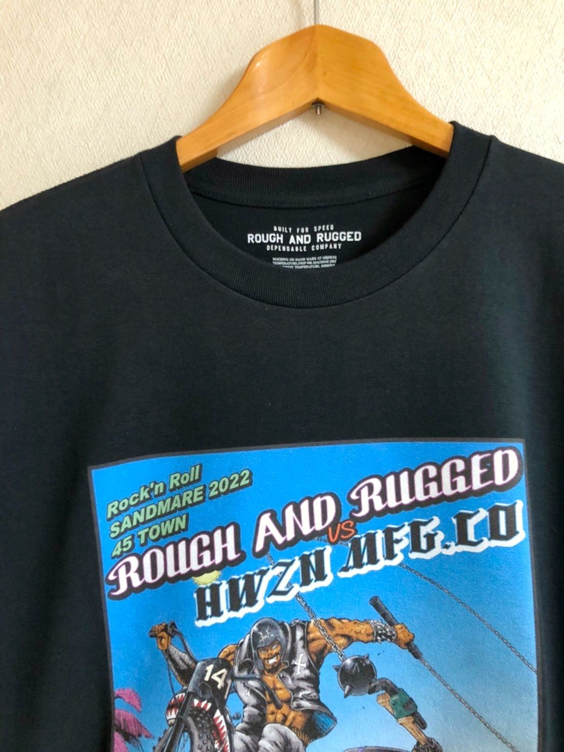 HWZN.MFG.CO. X ROUGH AND RUGGED W-NAME LONG SLEEVE TEE SHIRTS