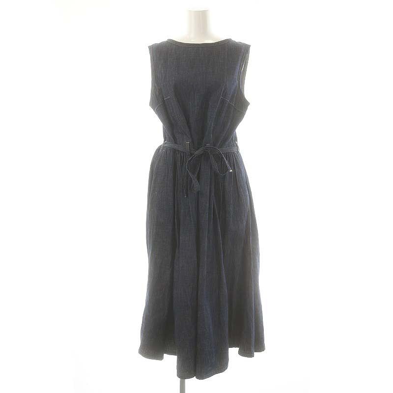 45R サイズ0 デニム ロング ドレス 45R麦比古デニムのマーメイドドレス（加工）: WOMEN｜45R