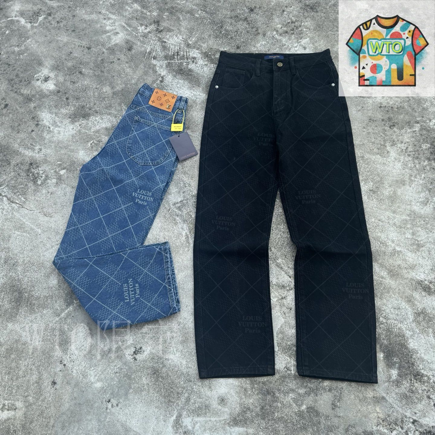 ブラック（黒）系 Louis Vuitton(ルイヴィトン) デニム・ジーパン