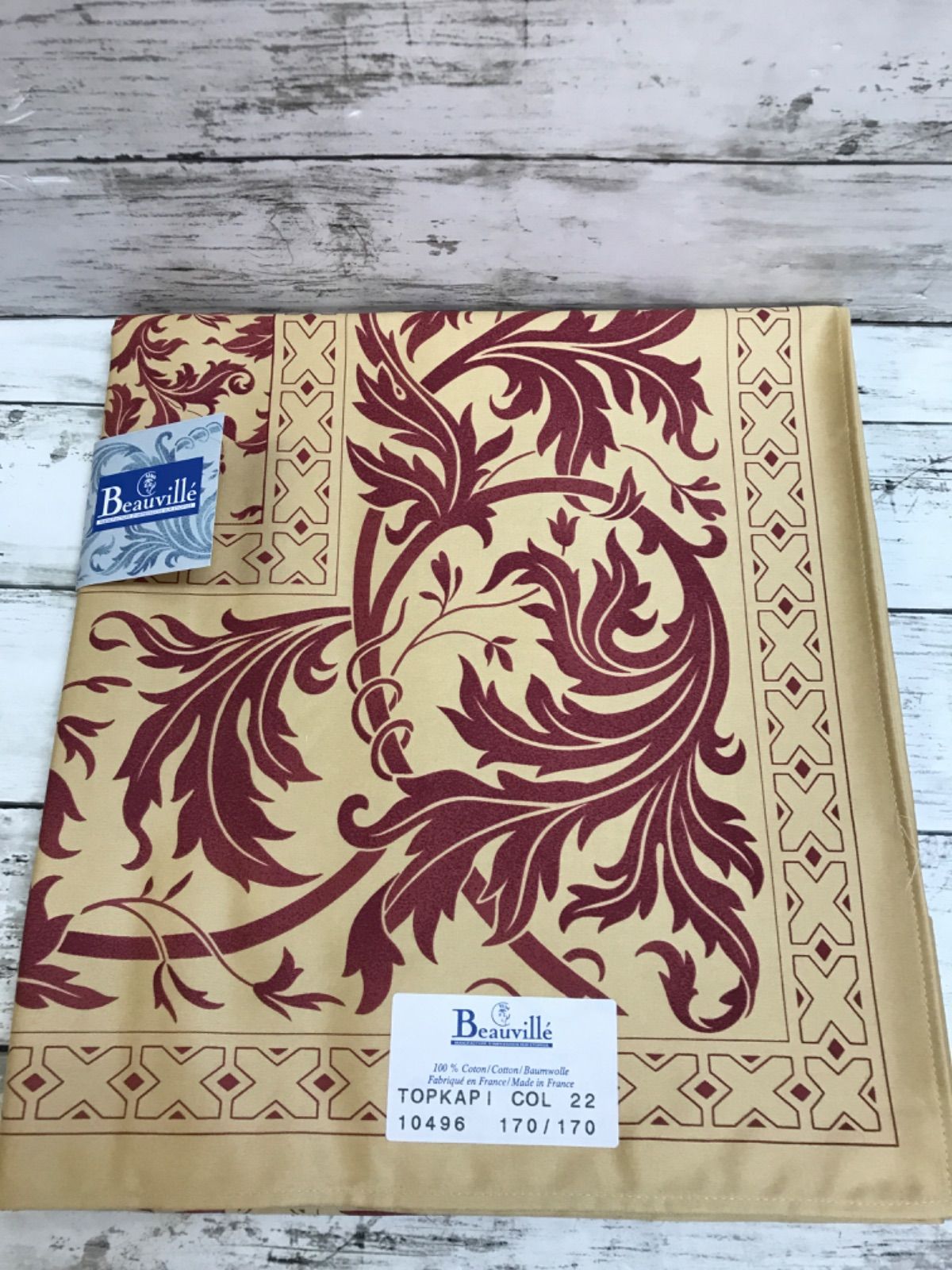 Beauville 高級テーブルクロス 170×170 トプカピ フランス製