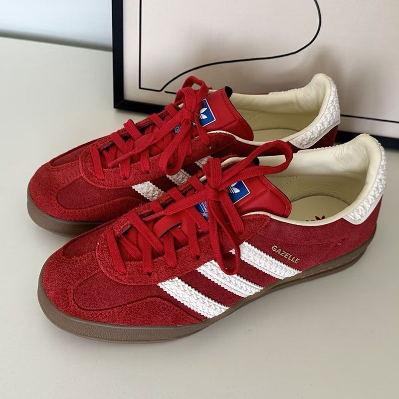 Adidas GAZELLE INDOOR レッド道徳トレーニング カジュアル スポーツ スニーカー