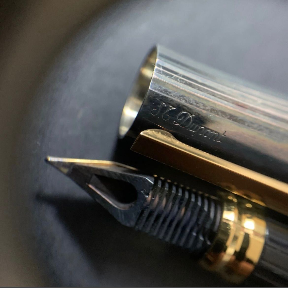 S.T.dupont デュポン 販売 万年筆 18ct 750 文房具 筆記用具 59EJU92