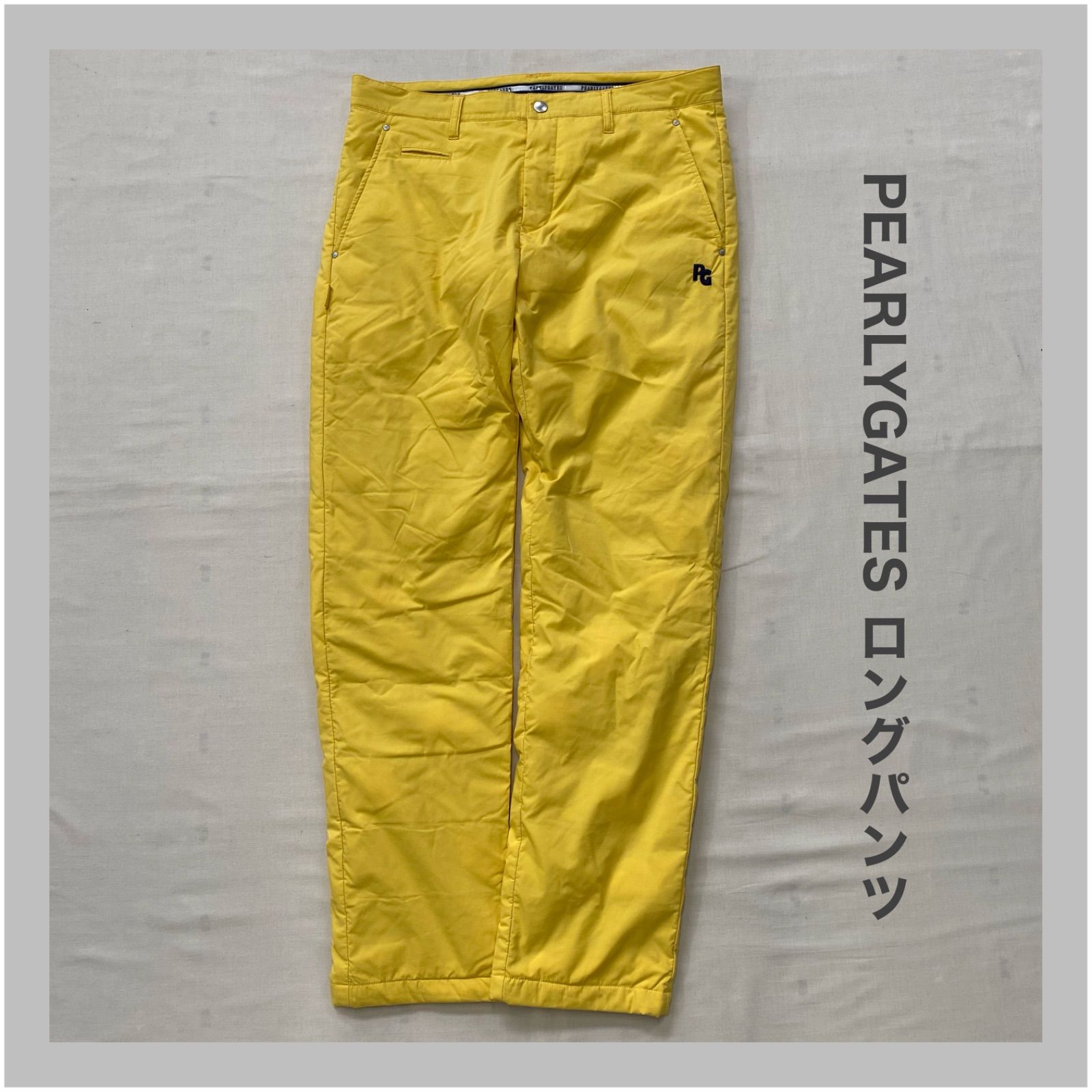 PEARLYGATES パーリーゲイツ ダウンパンツ GOLF ゴルフウェア 厚手パンツ 秋冬 防寒 スポーツ イエロー 黄色 おしゃれ メンズ 6