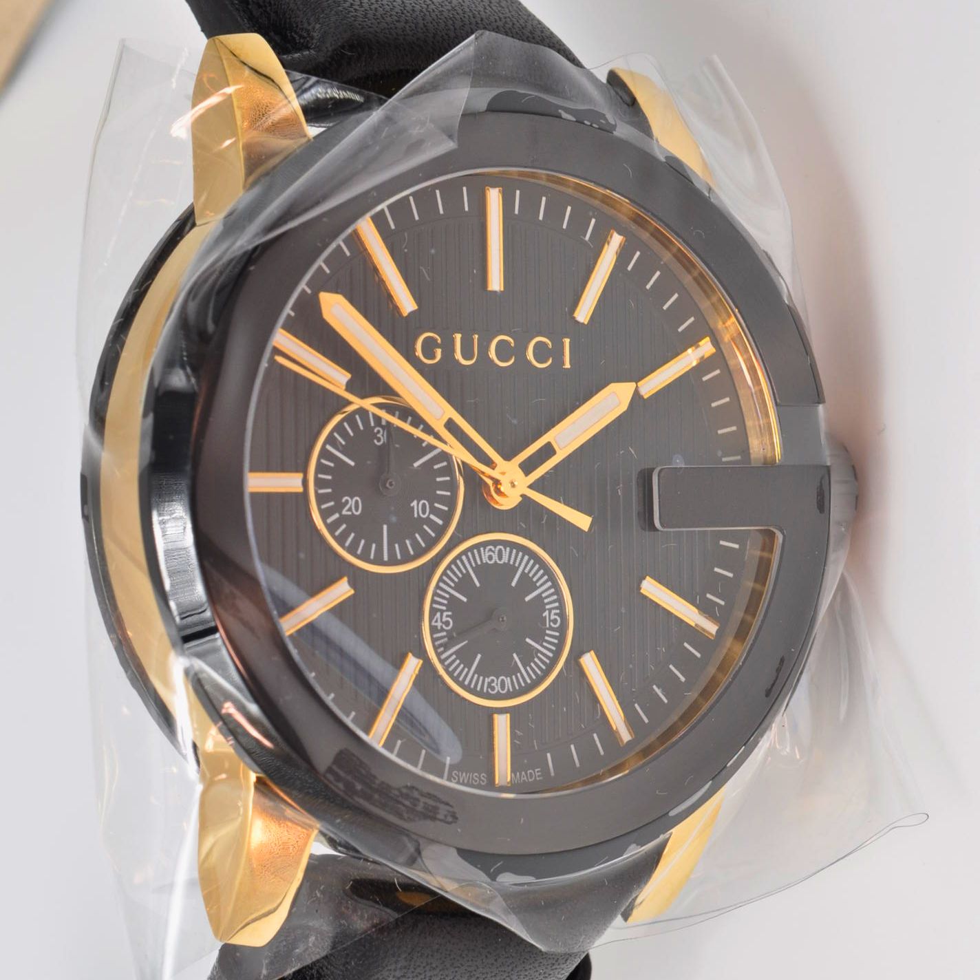 新品未使用】GUCCI グッチ 時計 Gクロノ ブラック YA101203 - メルカリ