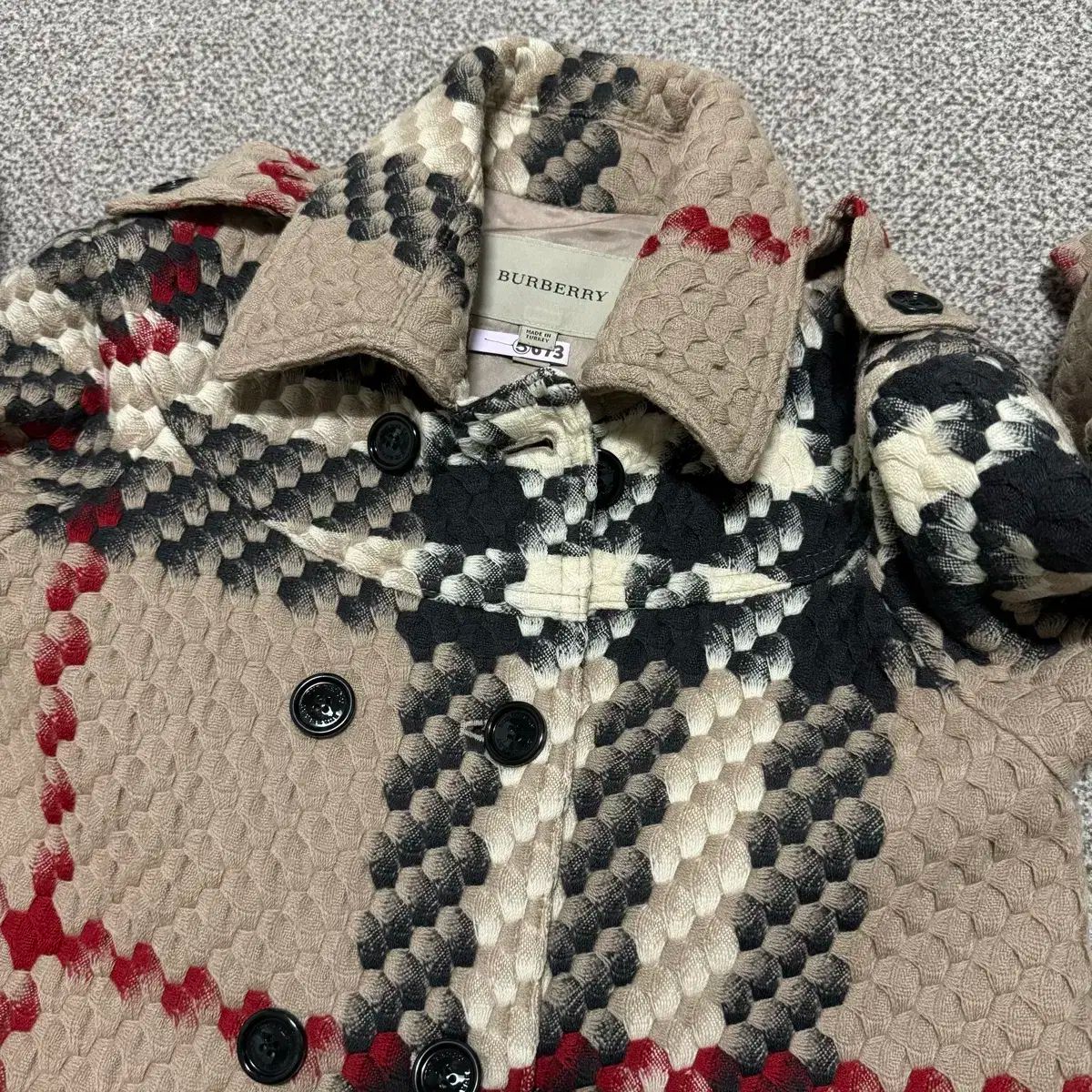 Burberry's バーバリー　ミリタリーコート　ノバチェック　ホース刺繍 Burberrys バーバリー アウター コート ノバチェック 内側名入り刺繍