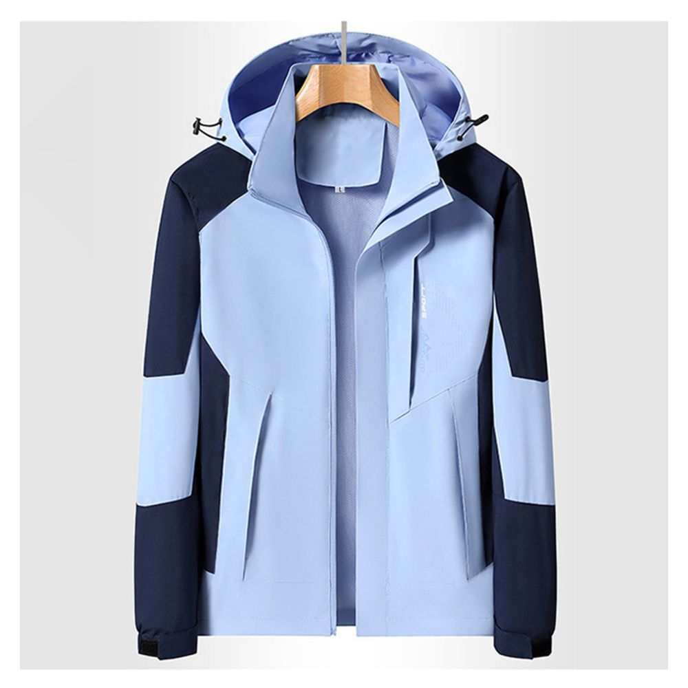 ブルー  Mサイズ  ジャケット フード付き 長袖 メンズ pmyjacket28 ジャケット フード付き 長袖 ウインドブレーカー コート マウンテンパーカー 作業服 登山ウェア レディース メンズ 無地 防風 