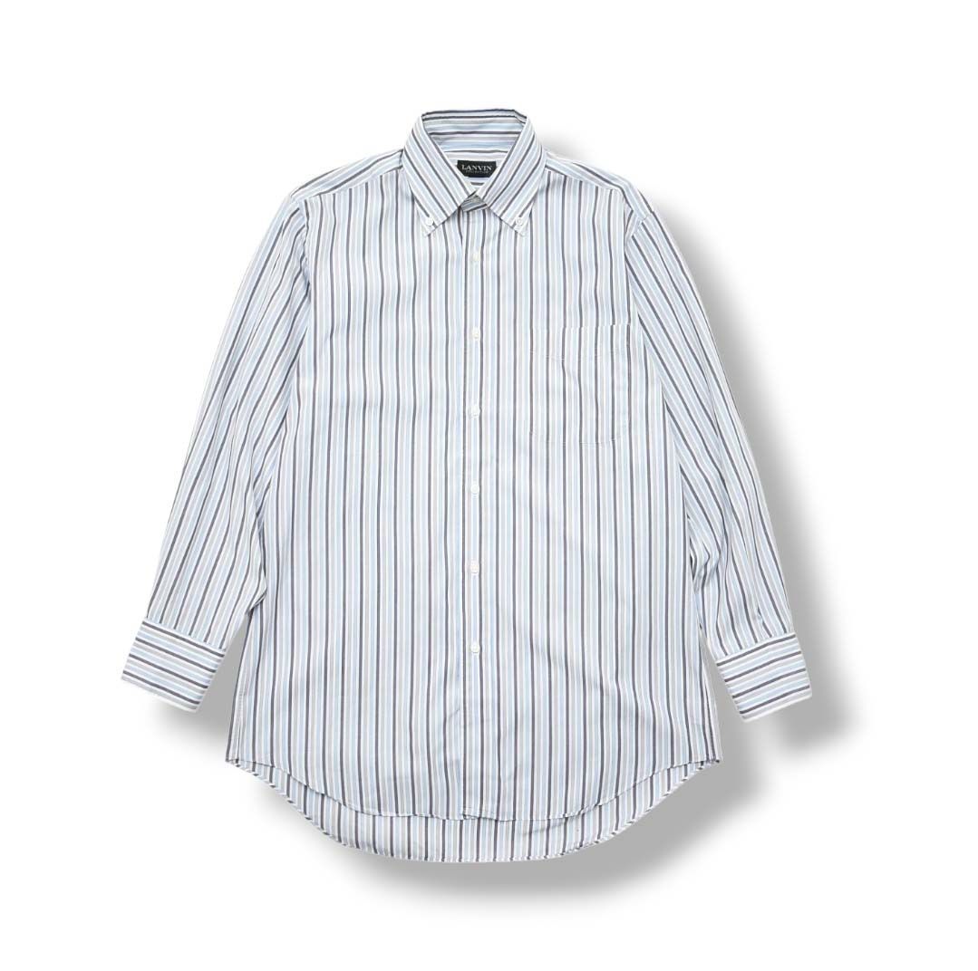 【LANVIN】ランバンコレクション　美品　半袖ブルゾンパーカー　ストライプ 上質】 ランバン コレクション LANVIN COLLECTION 長袖