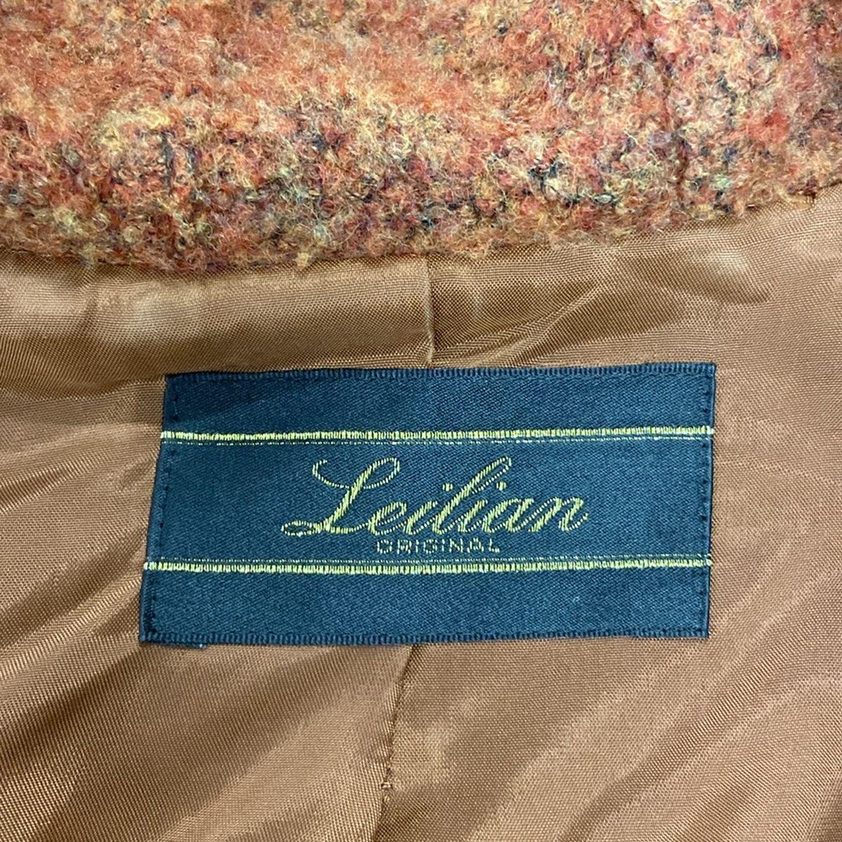 Leilian レリアン モヘア チェック ダッフルコート ベージュ 9 Leilian(レリアン) コート サイズ9 M レディース - ブラウン
