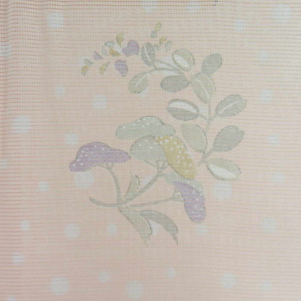 子供着物 女の子用 夏用 絽 四つ身 襦袢セット 花模様 薄ピンクx白x