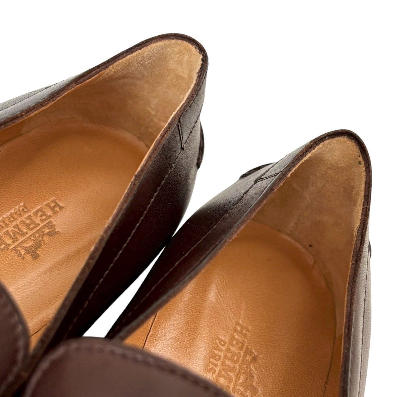 HERMES ローファー　38サイズ HERMES エルメス ローファー タイム 黒 (ブラック) ゴートスキン