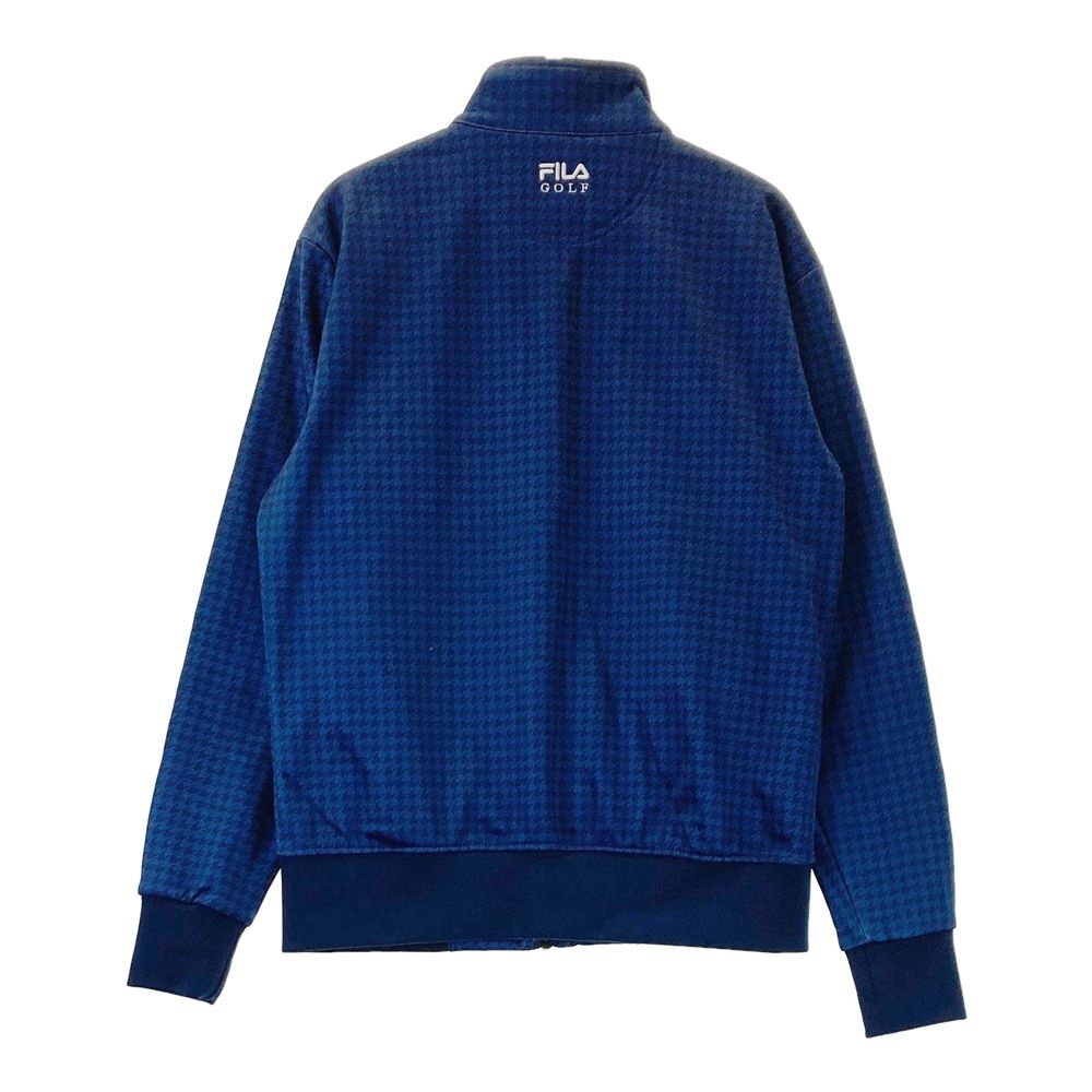 サイズ：L FILA GOLF フィラゴルフ 裏起毛 ジップ ジャケット 千鳥柄