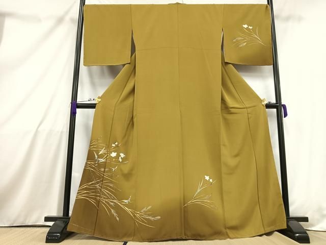 平和屋着物□訪問着 花蝶文 暈し染め 金銀彩 正絹 逸品