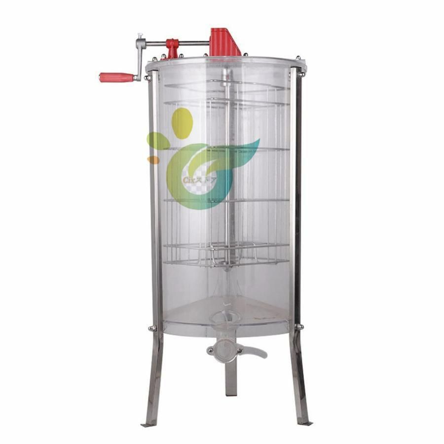 蜂蜜分離器 遠心分離機 採蜜機 2フレーム 手動式 遠心分離機 プロフェッショナル 蜂蜜分離器 ハニースピナー アクリル製の完全に透明なステ