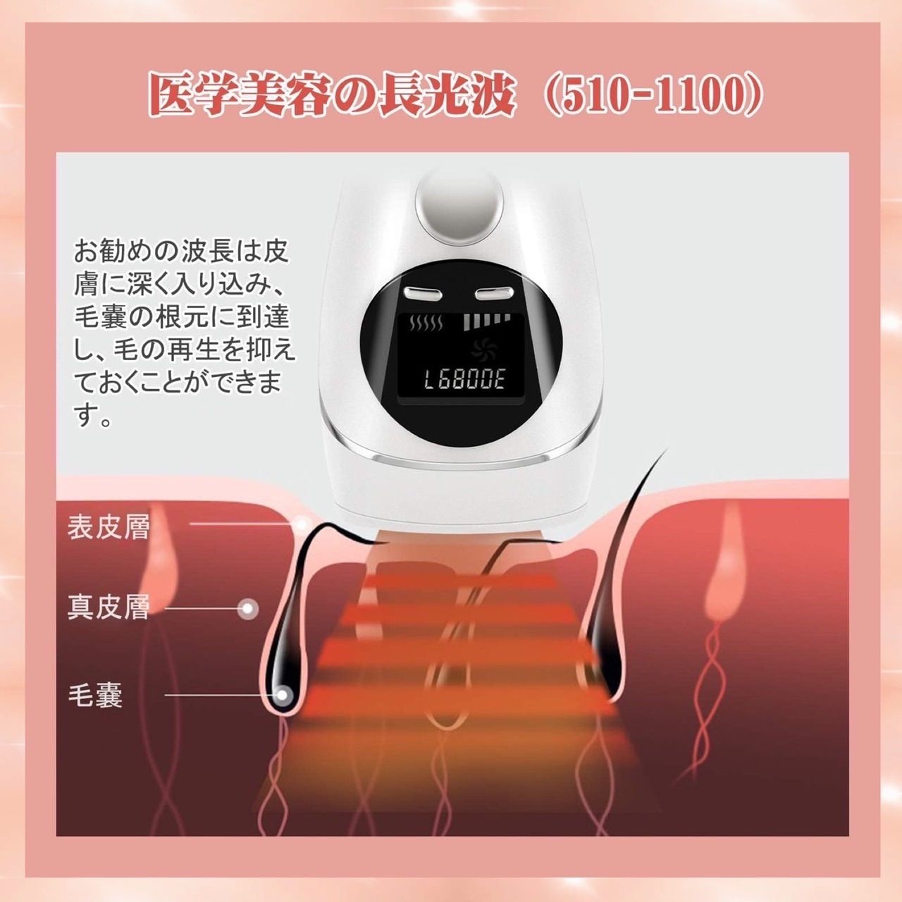 ❤医学美容で使われる脱毛効果の顕著な長光波＆脱毛サロンのIPL