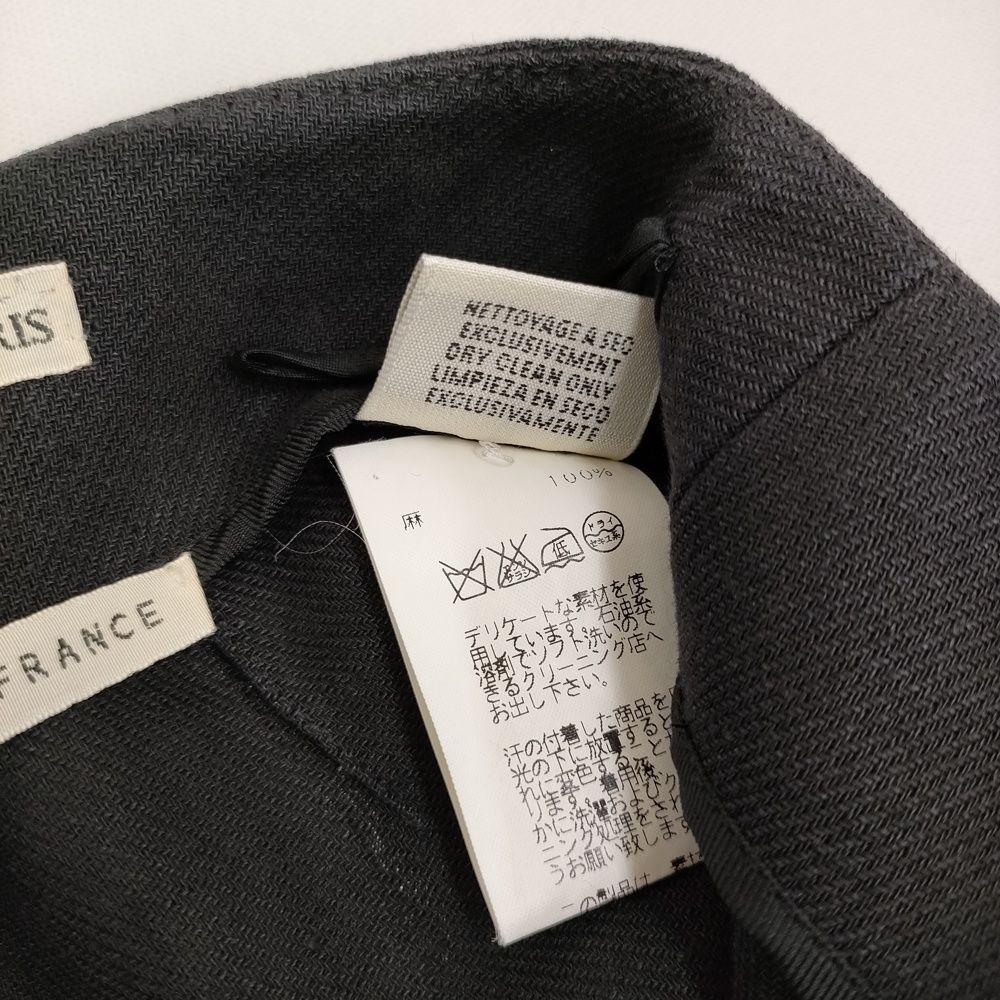 HERMES マルジェラ期 リネン サイズ36 スカート ネイビー レディース  