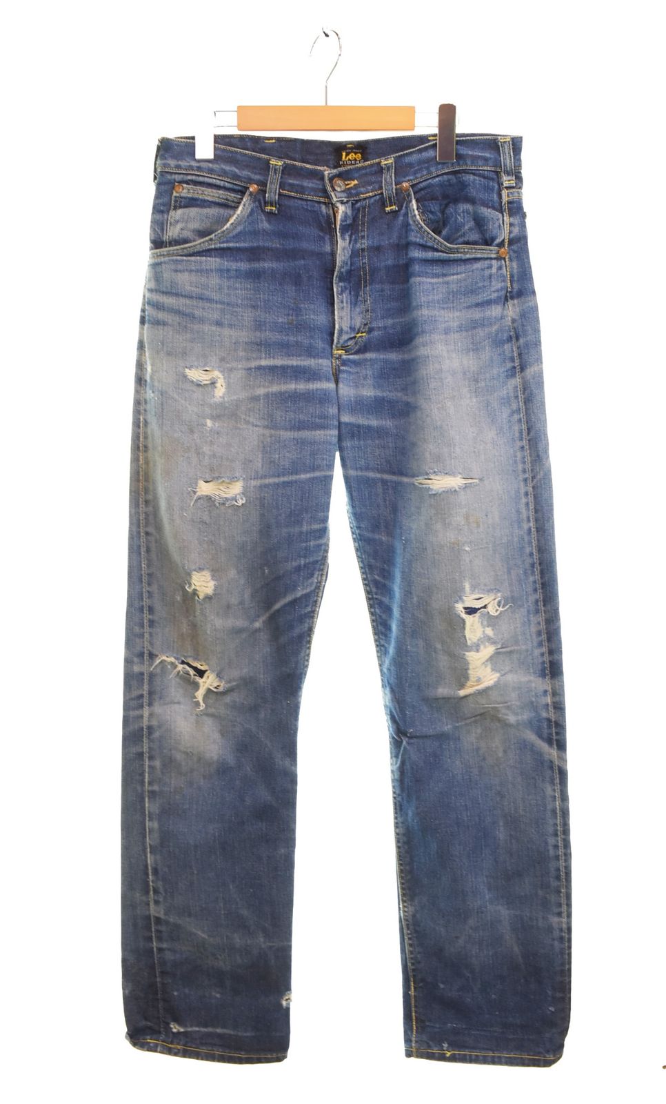 リー Lee 50s Vintage 101Z センター黒タグ GRIPPER ZIPPER 革パッチ ボタン裏X 赤耳 50 s ヴィンテージ デニム ネイビー 103MB-627