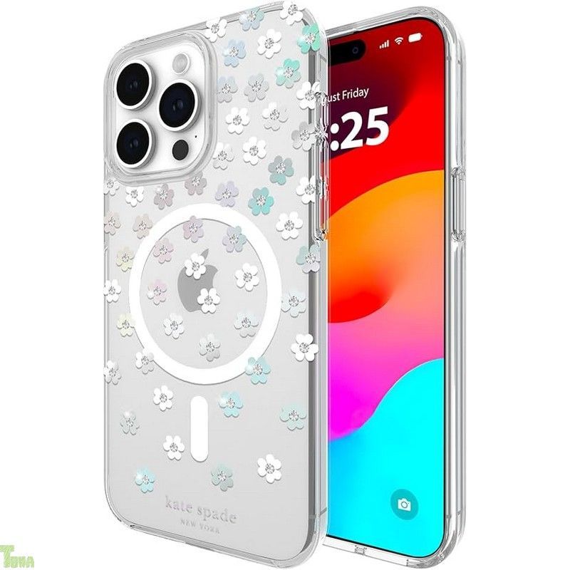 ケイト・スペード ニューヨーク iPhone 15 Pro Max ケース MagSafe対応 散りばめられた花1