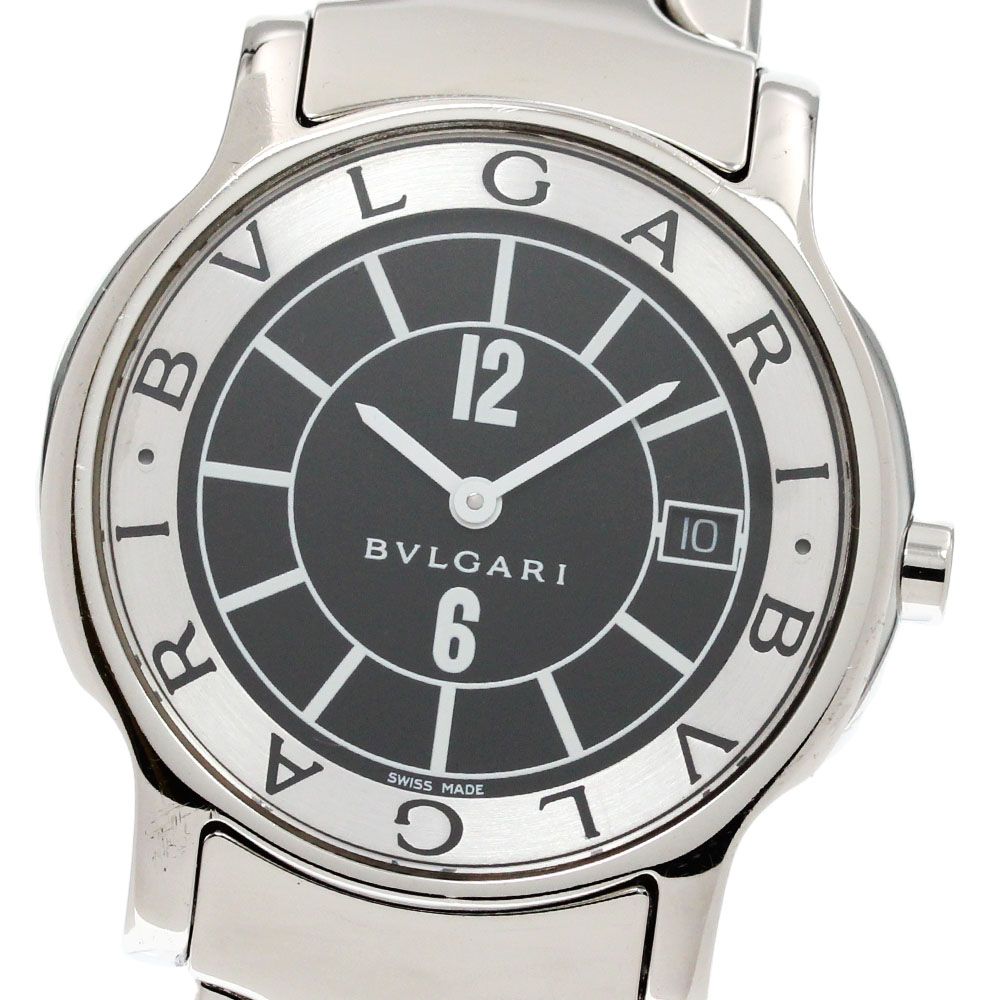 ブルガリ BVLGARI ST35S ソロテンポ デイト クォーツ メンズ良品_797581