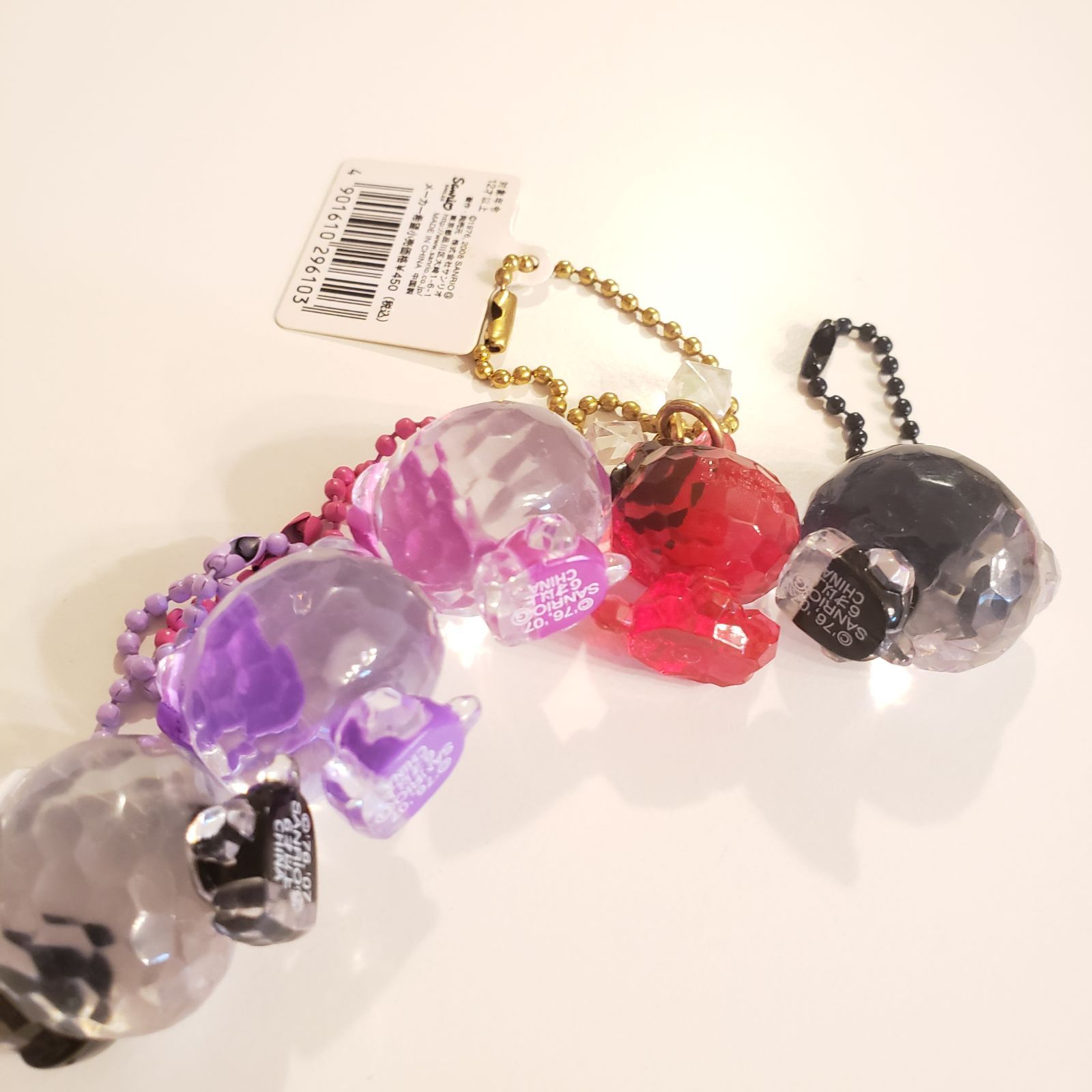 サンリオ ハローキティ クリスタル調 フィギュア キーホルダー