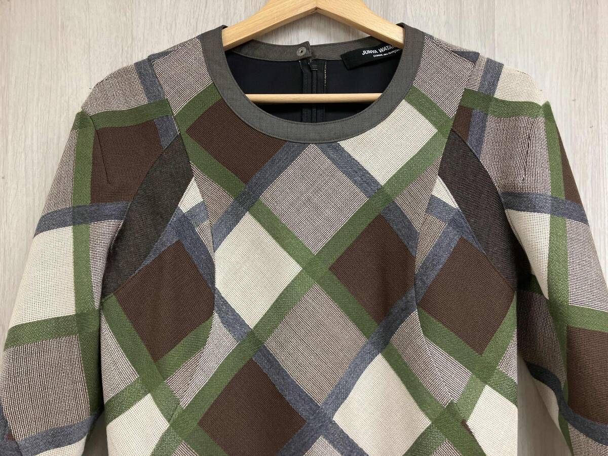 COMME des GARCONS JUNYA WATANABE JL-O022 長袖ワンピース ミニ丈 スカート チュニック ラウンドネック ジップポケット レディース M