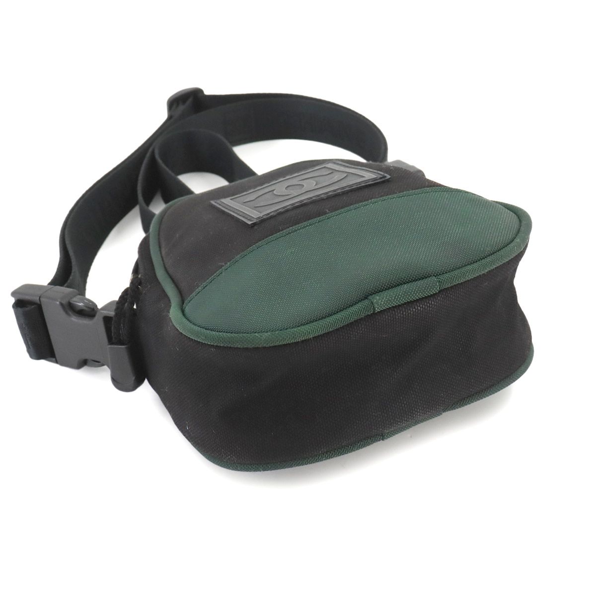 シャネル スポーツライン ショルダーバッグ キャンバス ブラック グリーン