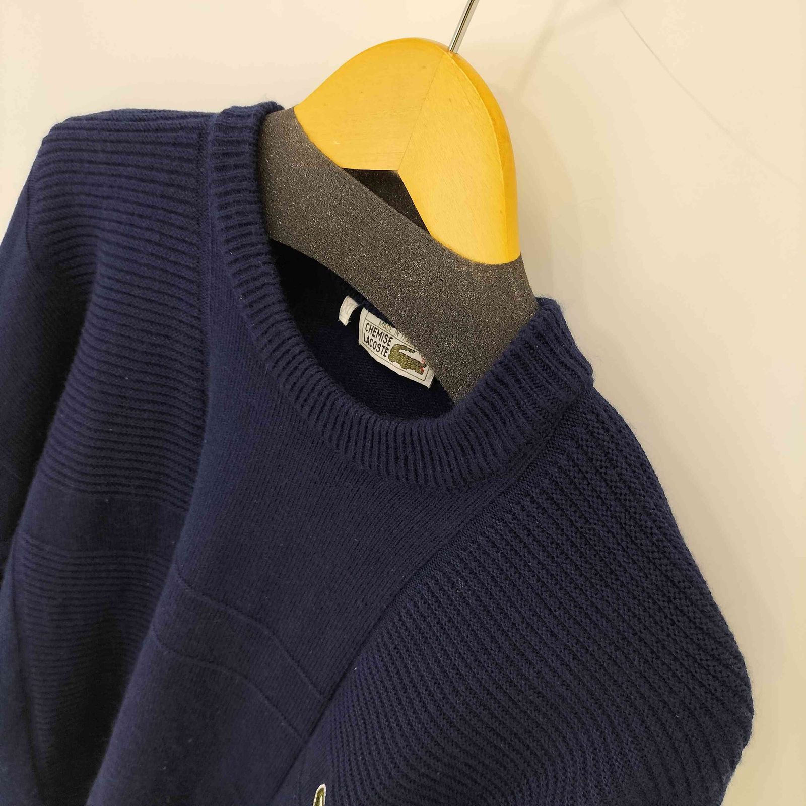 専用 80s 90s CHEMISE LACOSTE ラコステ 半袖シャツ 総柄 90s】LACOSTE ラコステ 半袖シャツ デニムシャツ 濃紺 大沢商会