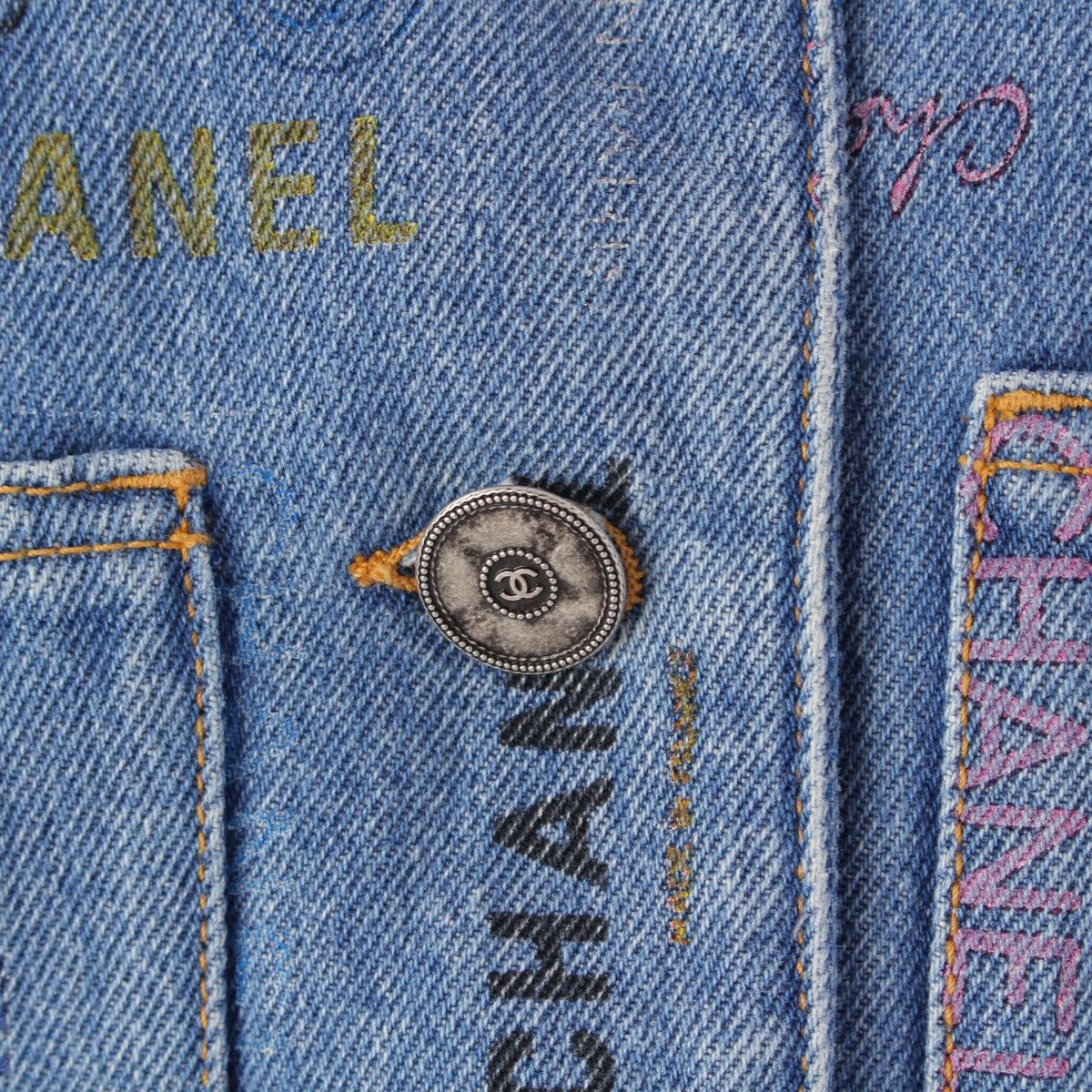 シャネル コットン Coco Chanel ロゴプリント ココマーク デニム