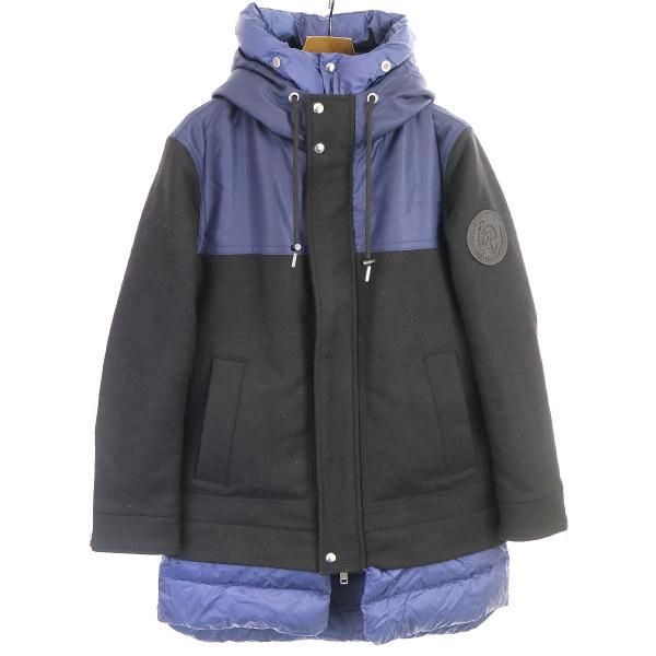 DIESEL 18AWW-SUNメルトンナイロンパデットフーデッドジャケット DIESEL 18AWW-SUNメルトンナイロンパデットフーデッドジャケット