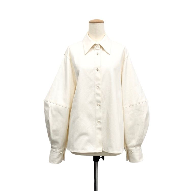 2025SS deres デレス Alex silk denim shirt 16th シルクデニムシャツ ホワイト F DER25SS-SH-001