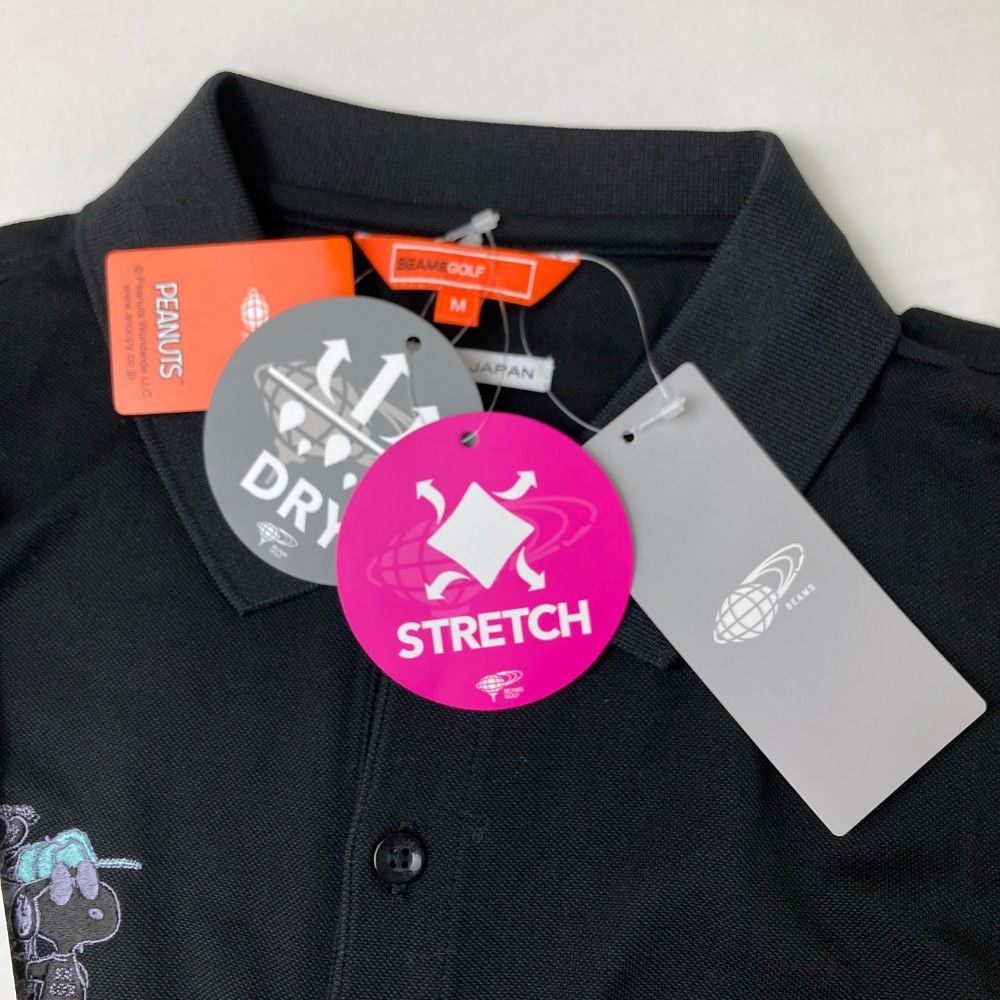 サイズ：M BEAMS GOLF ビームスゴルフ ×PEANUTS 半袖ポロシャツ